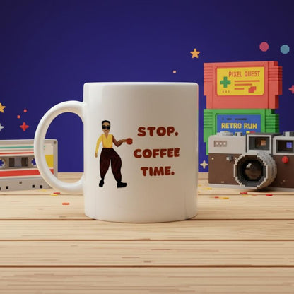 Stop. Coffee Time. Pixel Art Mug