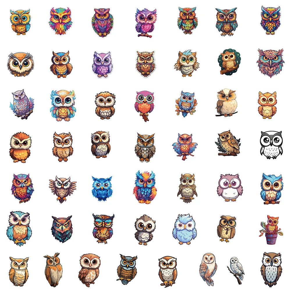 Owl Stickers 50 Pack | Free Shipping