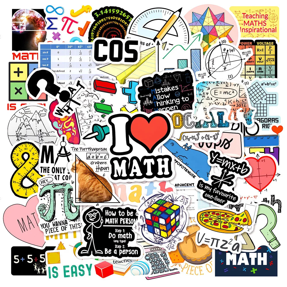 Mathematics Marvels Sticker 50 Pack | Free Shipping