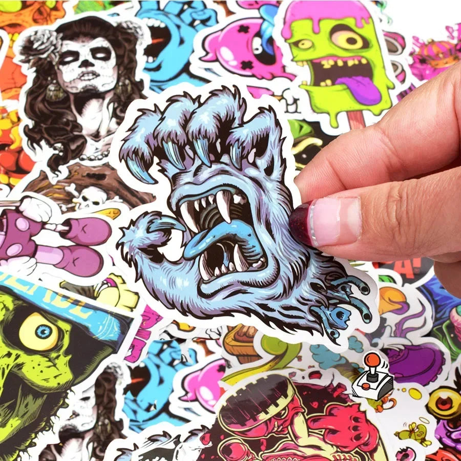 Retro Horror 50 Sticker Pack | Free Shipping