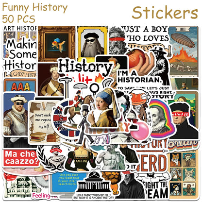 History Theme Stickers 50 Pack | Free Shipping
