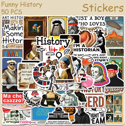 History Theme Stickers 50 Pack | Free Shipping