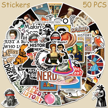 History Theme Stickers 50 Pack | Free Shipping