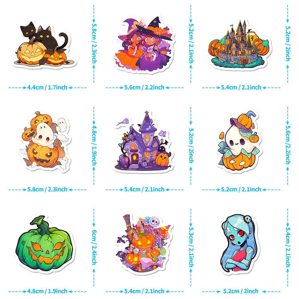 Halloween 50 Sticker Pack | Free Shipping