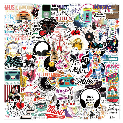 Music Lover Stickers 50 Pack | Free Shipping