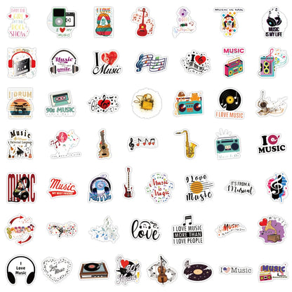 Music Lover Stickers 50 Pack | Free Shipping