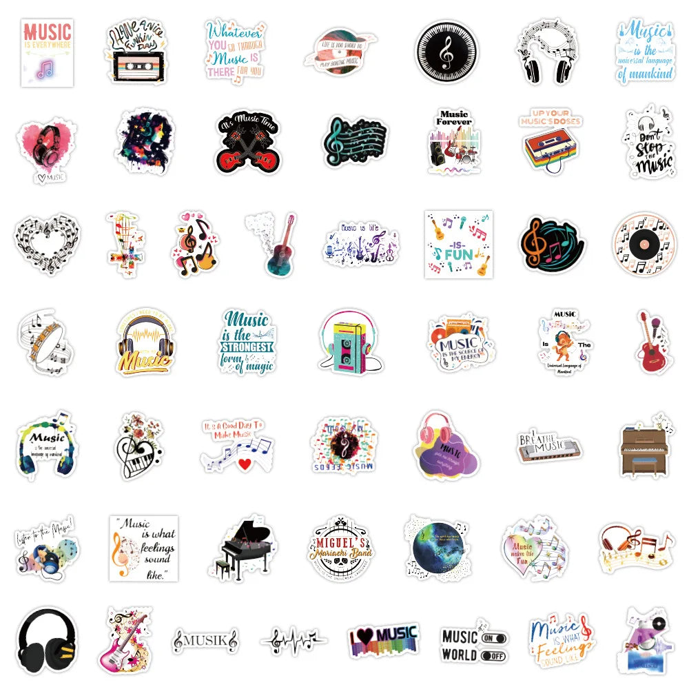 Music Lover Stickers 50 Pack | Free Shipping