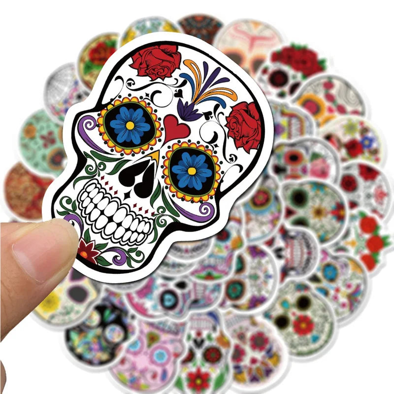 Sugar Skull Stickers 50 Pack | Free Shipping