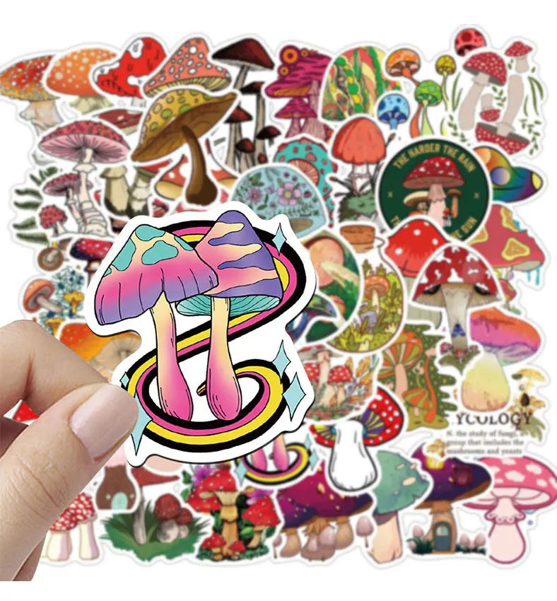 50-Pack Mushroom Stickers | Free Shipping