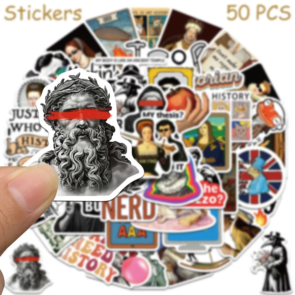 History Theme Stickers 50 Pack | Free Shipping