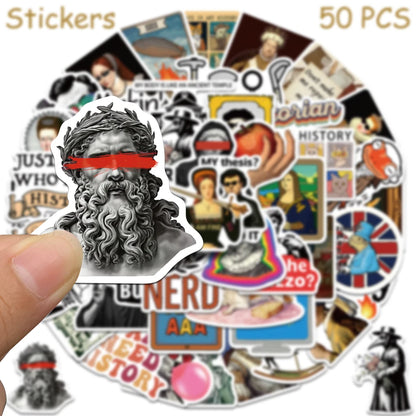 History Theme Stickers 50 Pack | Free Shipping