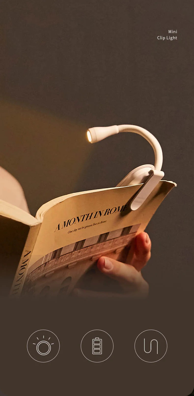 Dimmable Rechargeable Booklight | Free Shipping