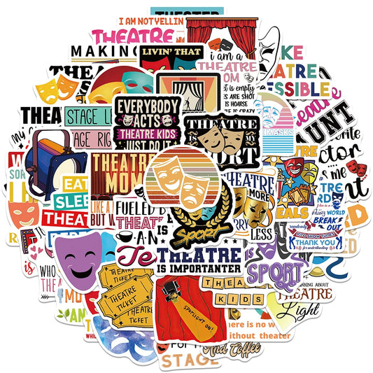 Theatric and Dramatic Sticker 50 Pack | Free Shipping