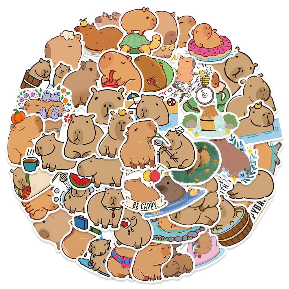 Cool Capybara Sticker 50 pack | Free Shipping