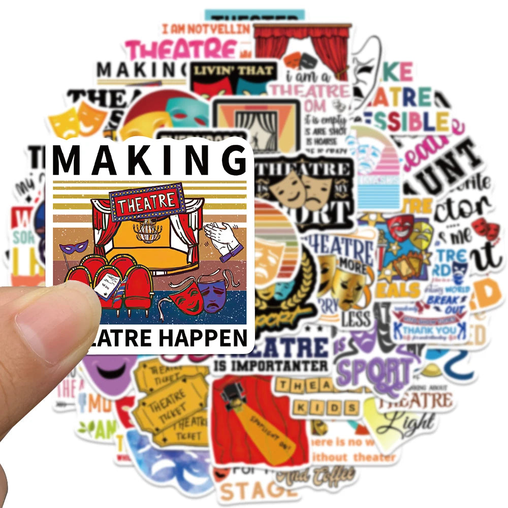 Theatric and Dramatic Sticker 50 Pack | Free Shipping