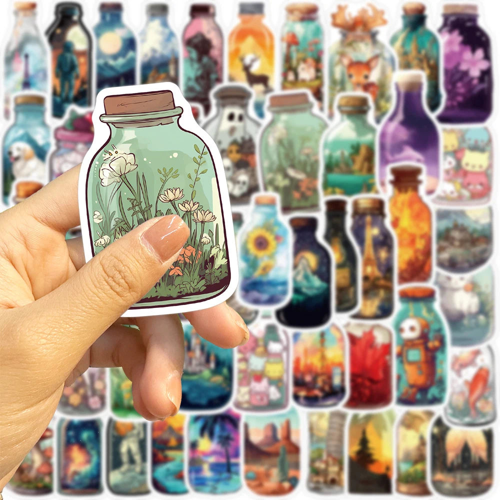 Little Worlds in Bottles 50 Sticker Pack | Free Shipping