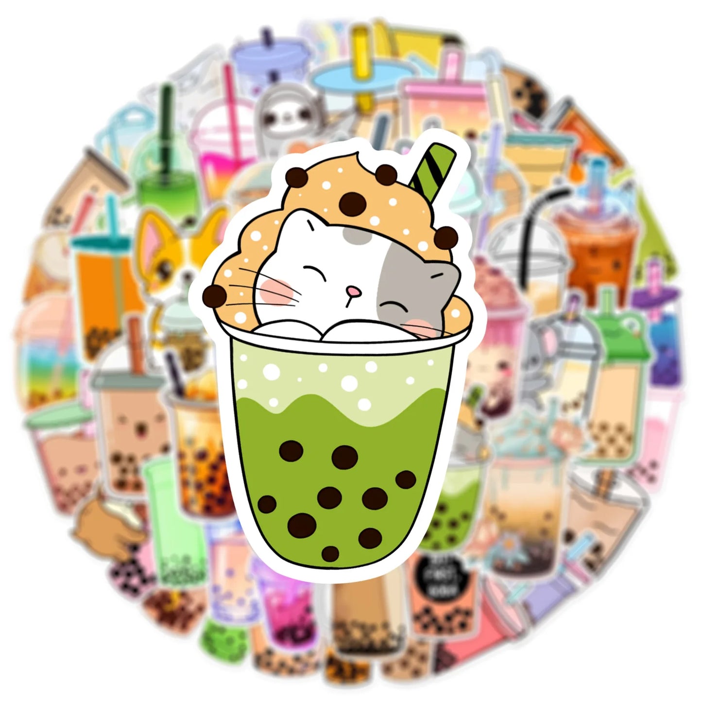 Boba Tea Sticker 50 Pack | Free Shipping