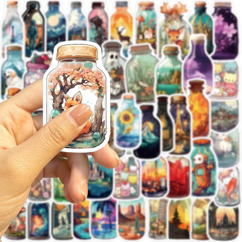 Little Worlds in Bottles 50 Sticker Pack | Free Shipping