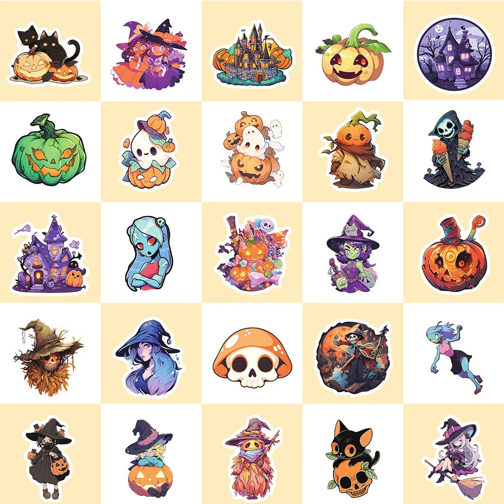 Halloween 50 Sticker Pack | Free Shipping