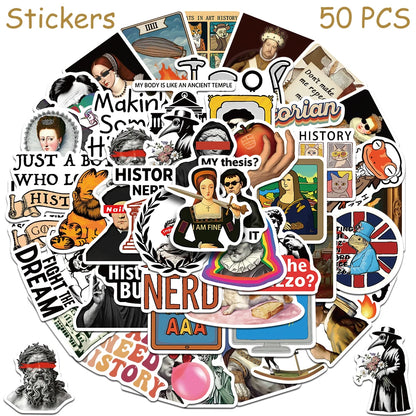 History Theme Stickers 50 Pack | Free Shipping