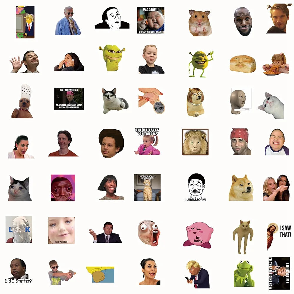 Meme Sticker 50 Pack | Free Shipping