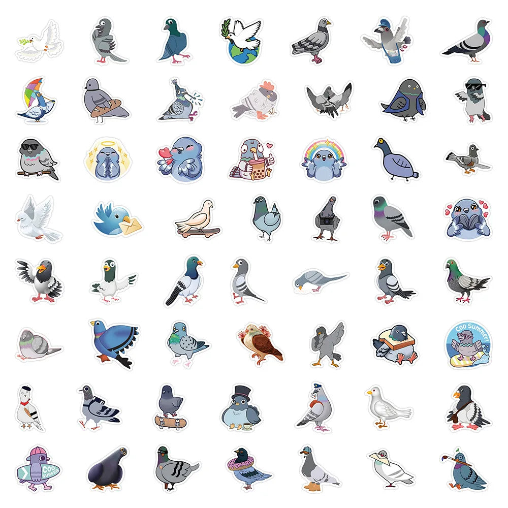 Pigeon 50 Sticker Pack | Free Shipping