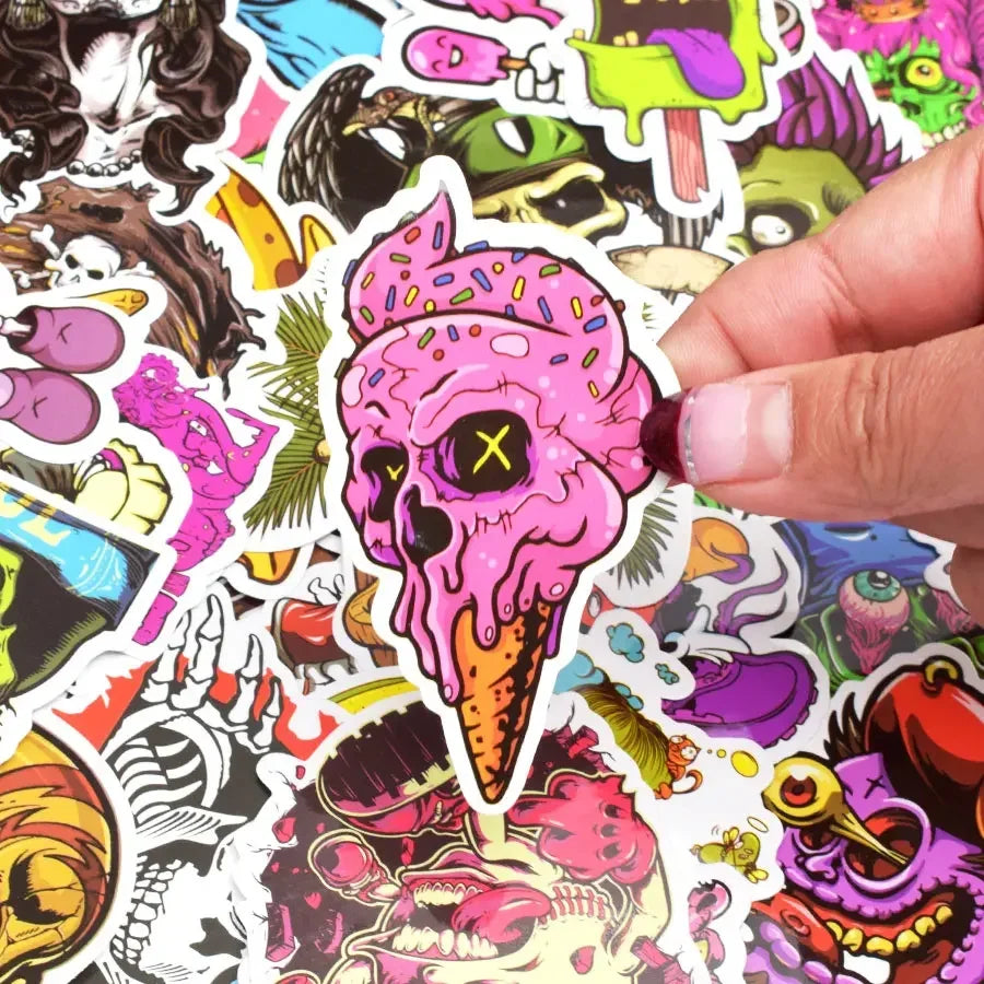 Retro Horror 50 Sticker Pack | Free Shipping