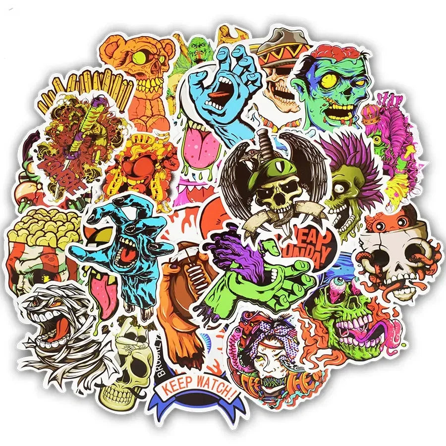 Retro Horror 50 Sticker Pack | Free Shipping