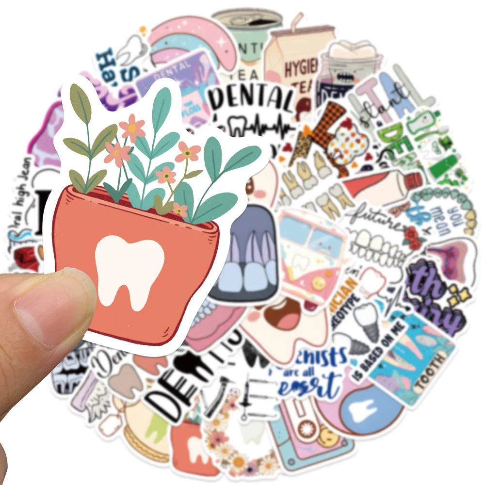 Dentist and Dental Nurse Sticker 50 Pack | Free Shipping