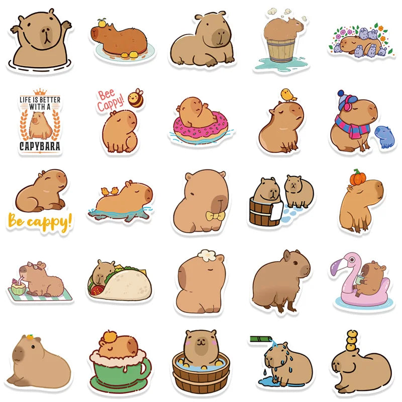 Cool Capybara Sticker 50 pack | Free Shipping