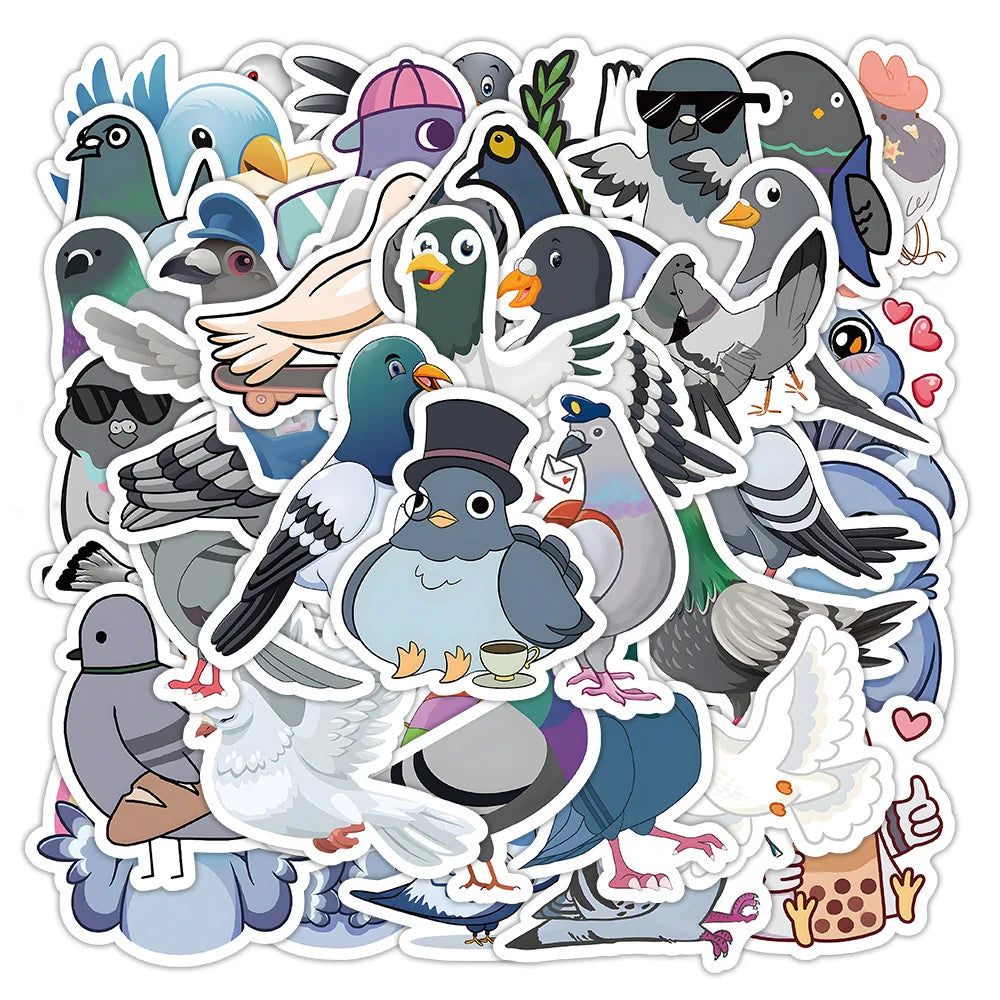 Pigeon 50 Sticker Pack | Free Shipping