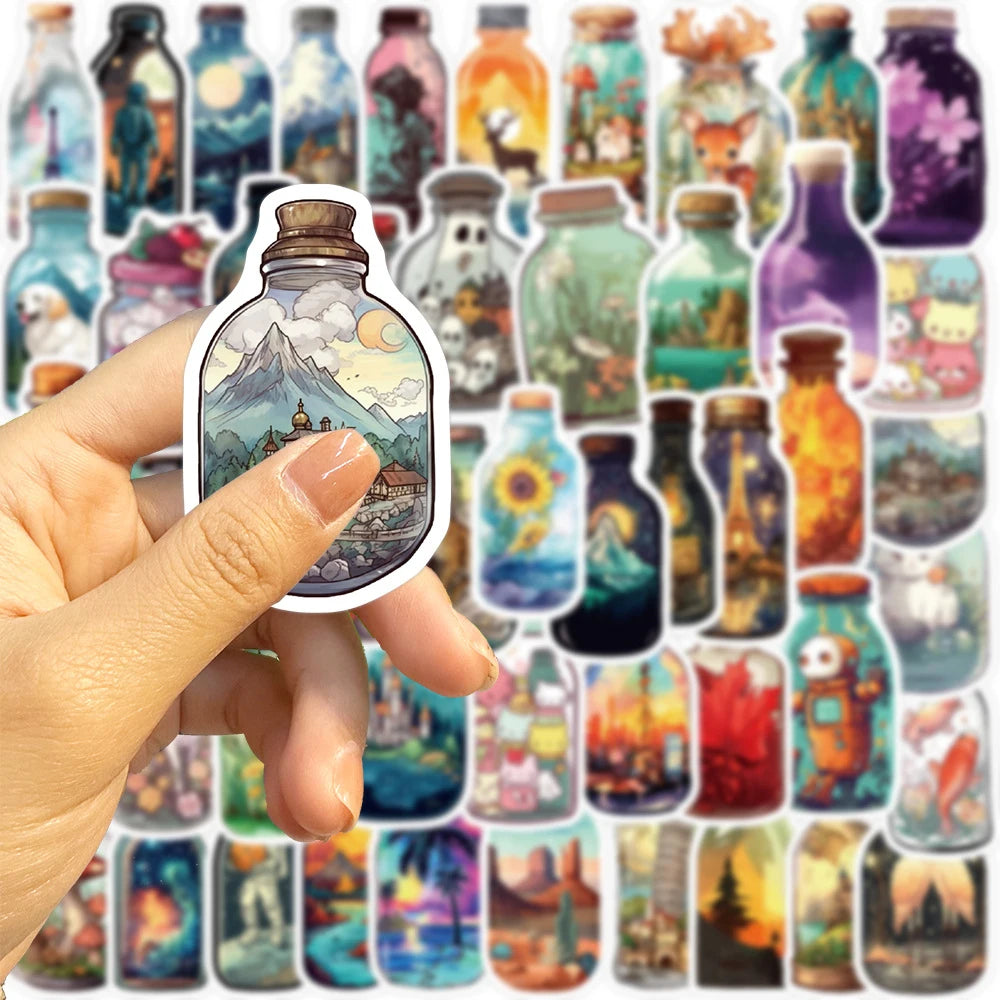 Little Worlds in Bottles 50 Sticker Pack | Free Shipping