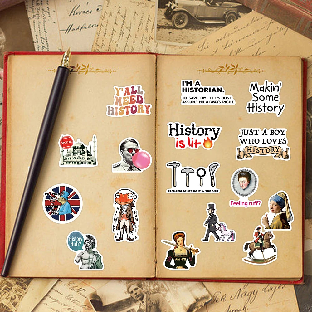 History Theme Stickers 50 Pack | Free Shipping