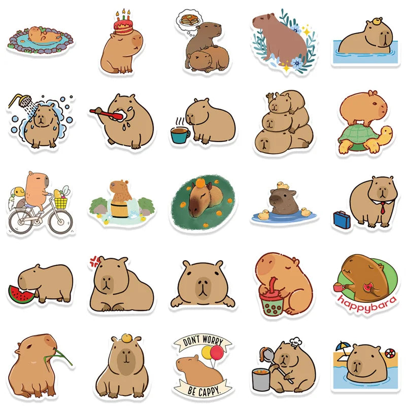 Cool Capybara Sticker 50 pack | Free Shipping