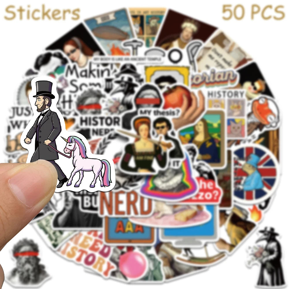 History Theme Stickers 50 Pack | Free Shipping