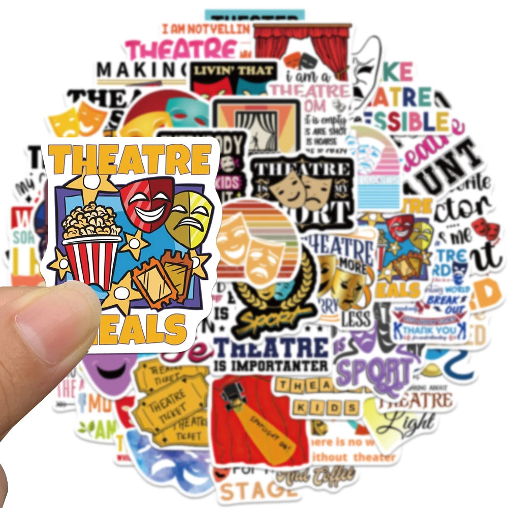 Theatric and Dramatic Sticker 50 Pack | Free Shipping