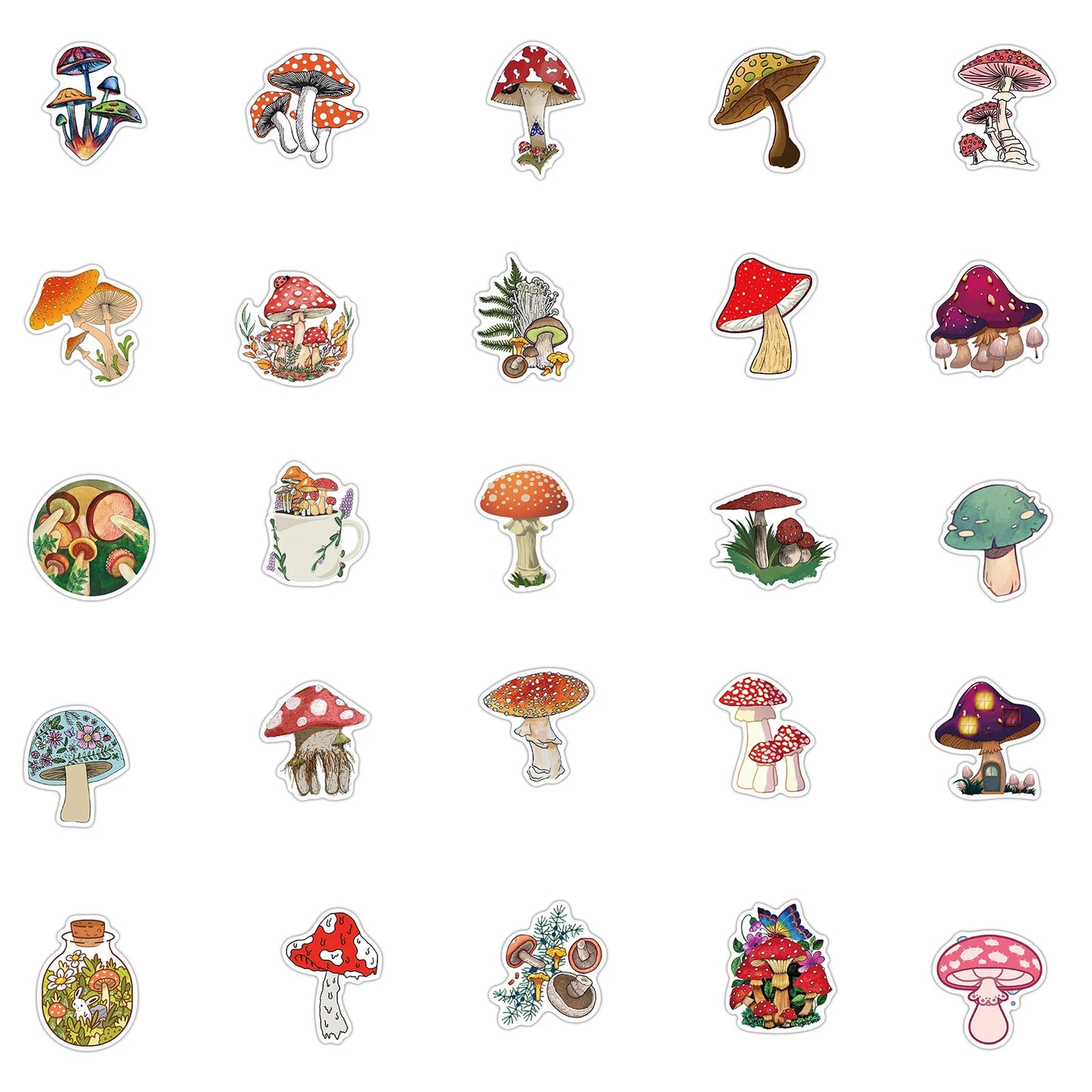 Mushroom Sticker 50 Pack | Free Shipping