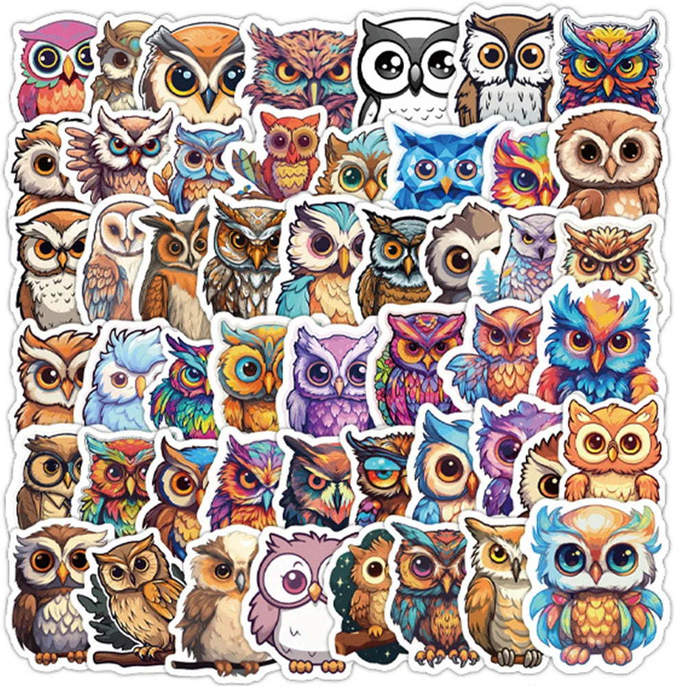 Owl Stickers 50 Pack | Free Shipping