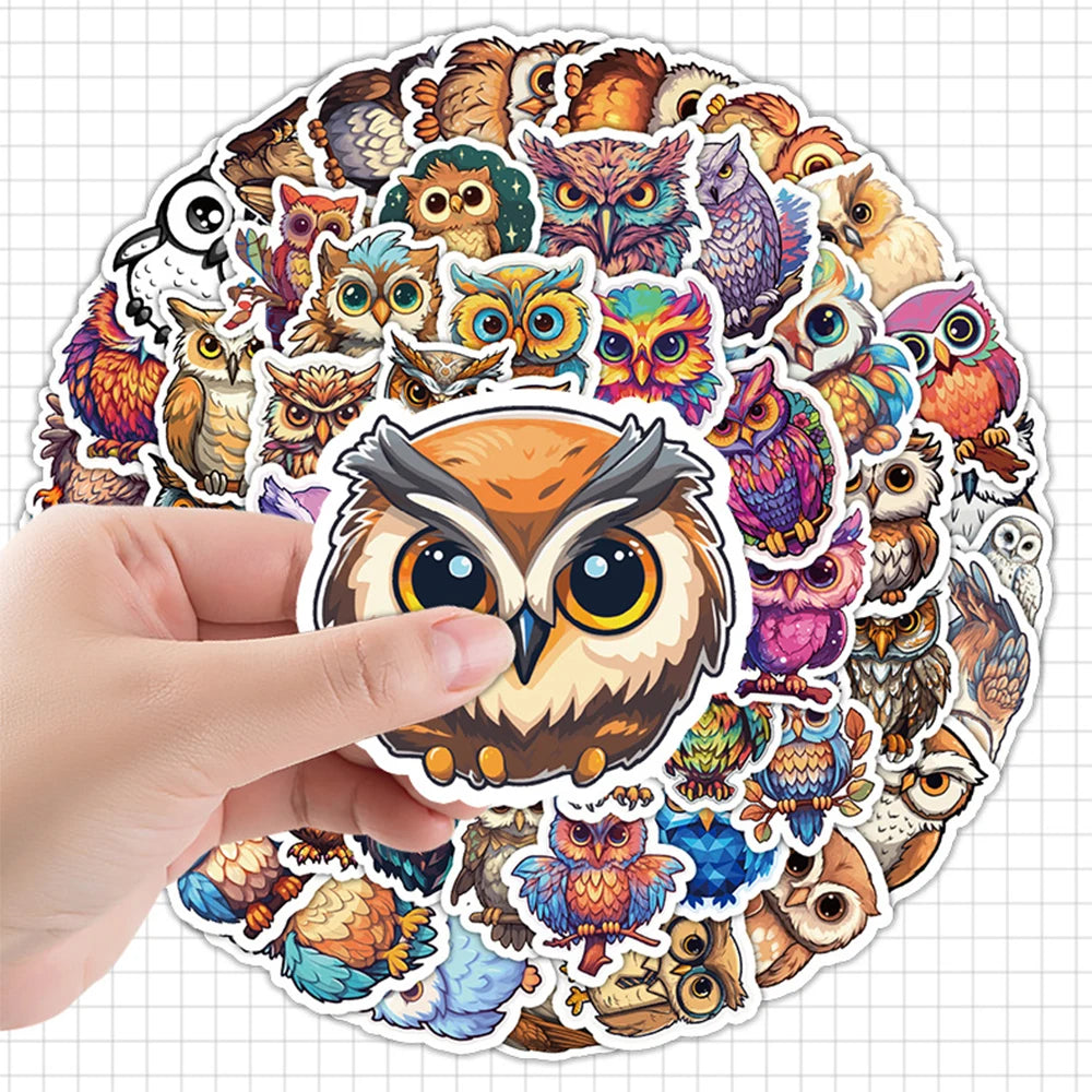 Owl Stickers 50 Pack | Free Shipping