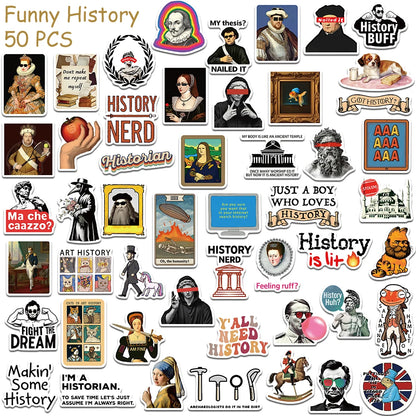 History Theme Stickers 50 Pack | Free Shipping