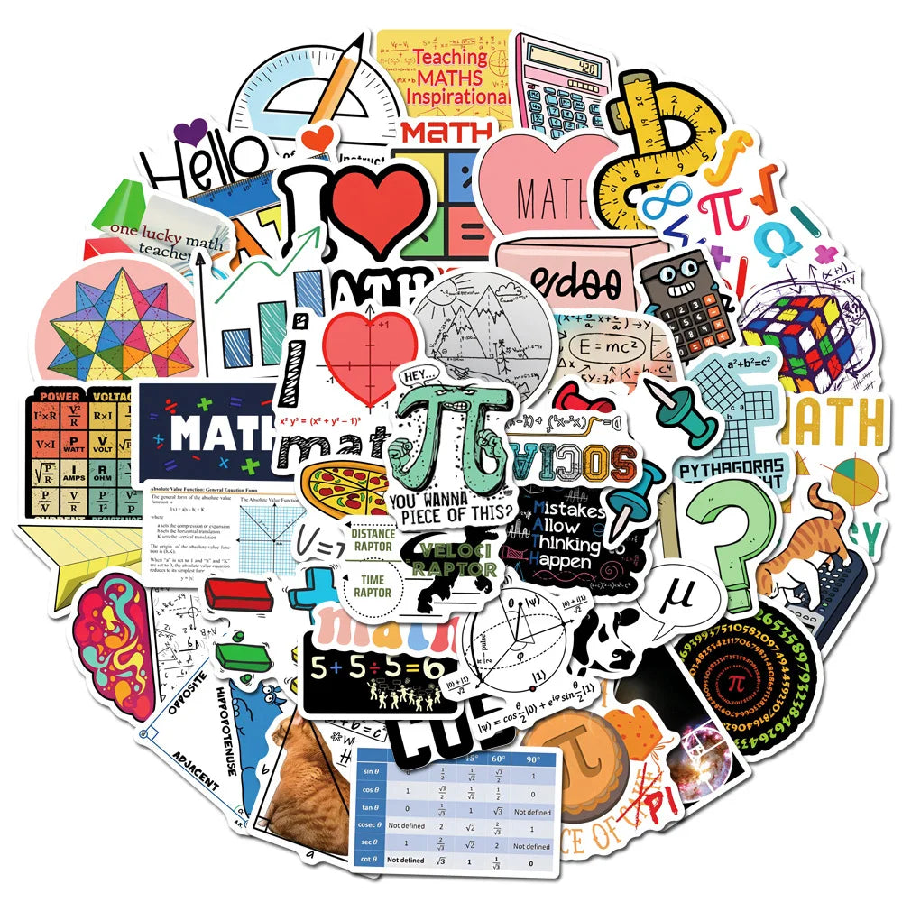 Mathematics Marvels Sticker 50 Pack | Free Shipping