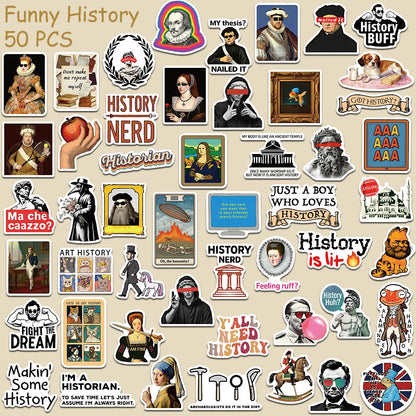 History Theme Stickers 50 Pack | Free Shipping