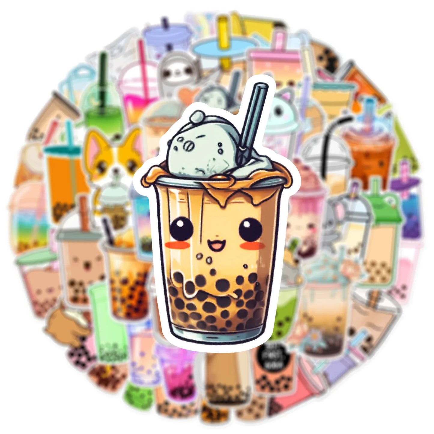 Boba Tea Sticker 50 Pack | Free Shipping