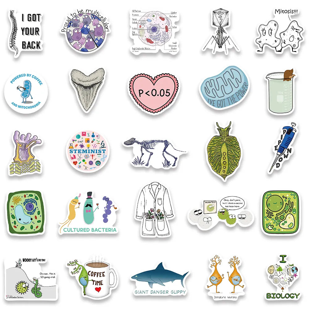 Biology Sticker 50 Pack | Free Shipping