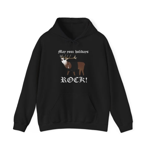 Holiday Rock Reindeer Hoodie | Free Shipping