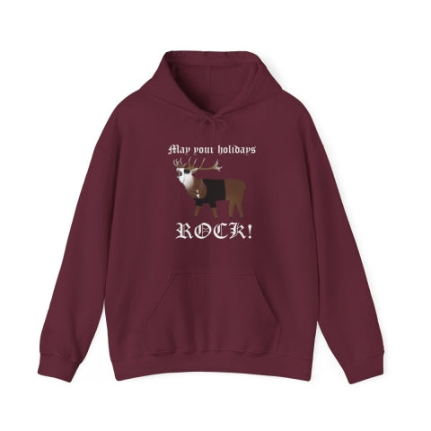 Holiday Rock Reindeer Hoodie | Free Shipping