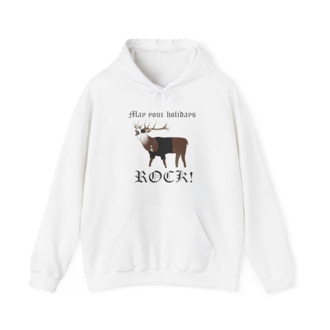 Holiday Rock Reindeer Hoodie | Free Shipping