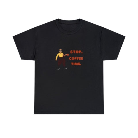 Pixelated Stop Coffee Time Shirt | Free Shipping