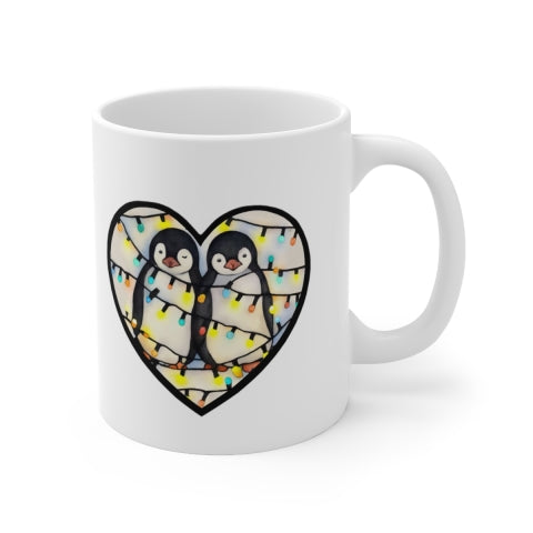 Penguin Love Glow White Mug | Free Shipping