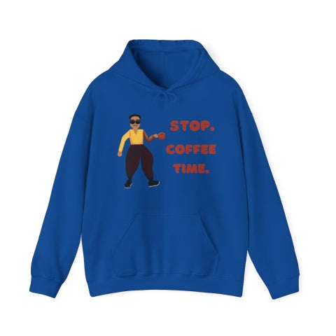 Stop. Coffee Time. Pixel Art Hoodie